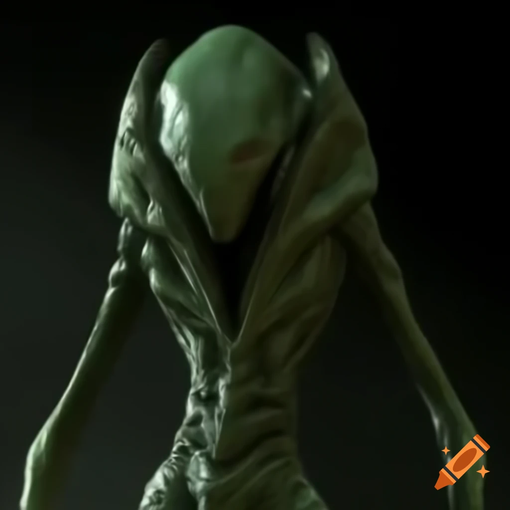 Gross slimy alien inspired by movie Alien and game DOOM Eternal