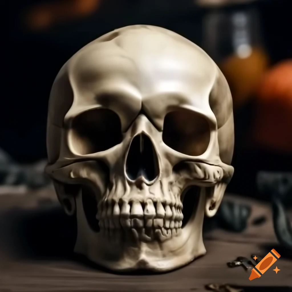 Human skull illustration