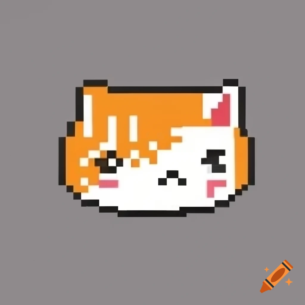 Pixel art of sushi cat