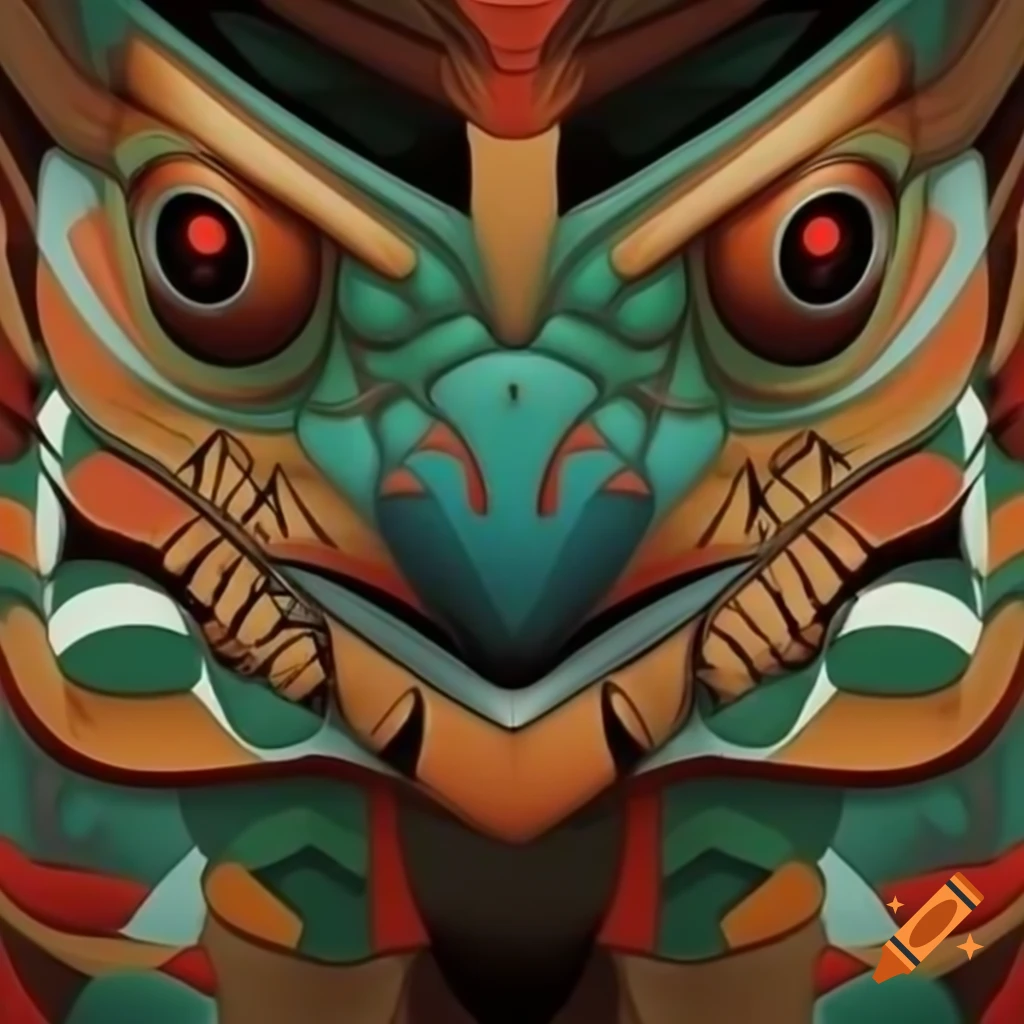Totem lizard art design