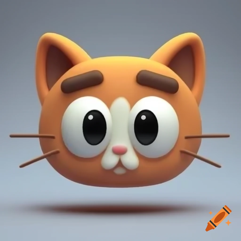 3D rendered cute anthropomorphic cat character with expressive eyes