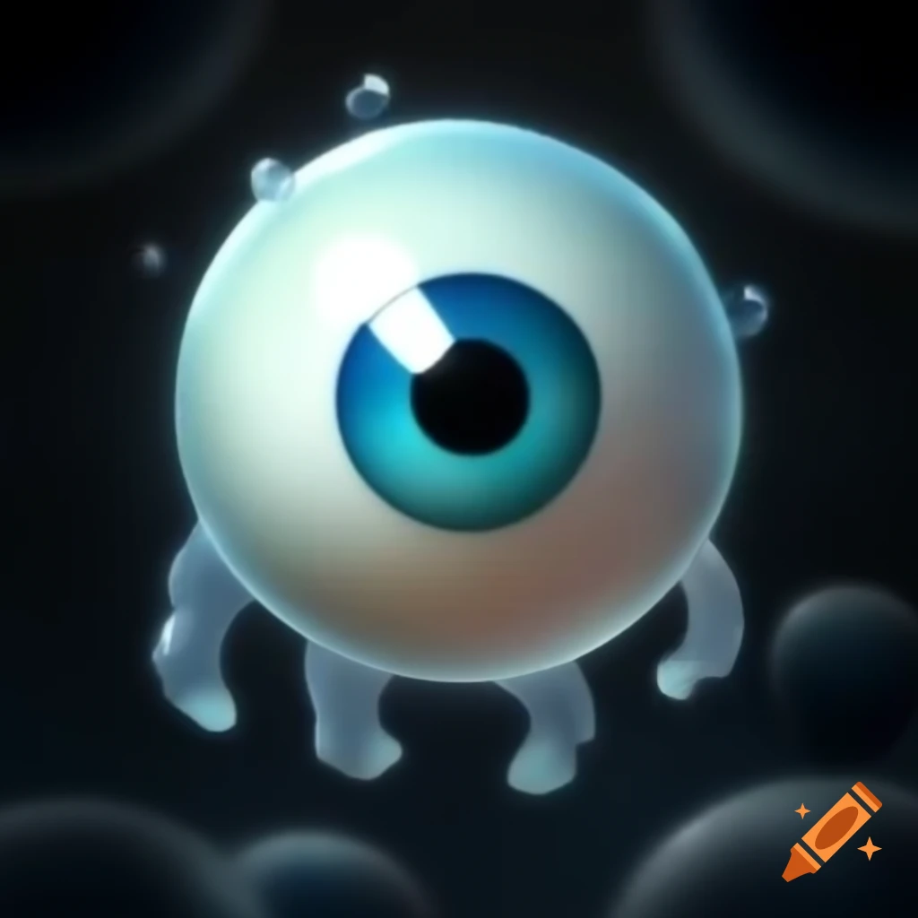 Floating eyeball monster character design