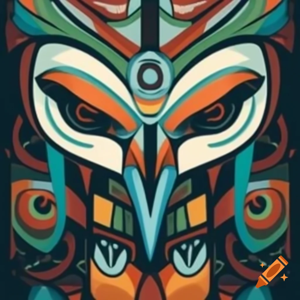 Artistic representation of totem penguin