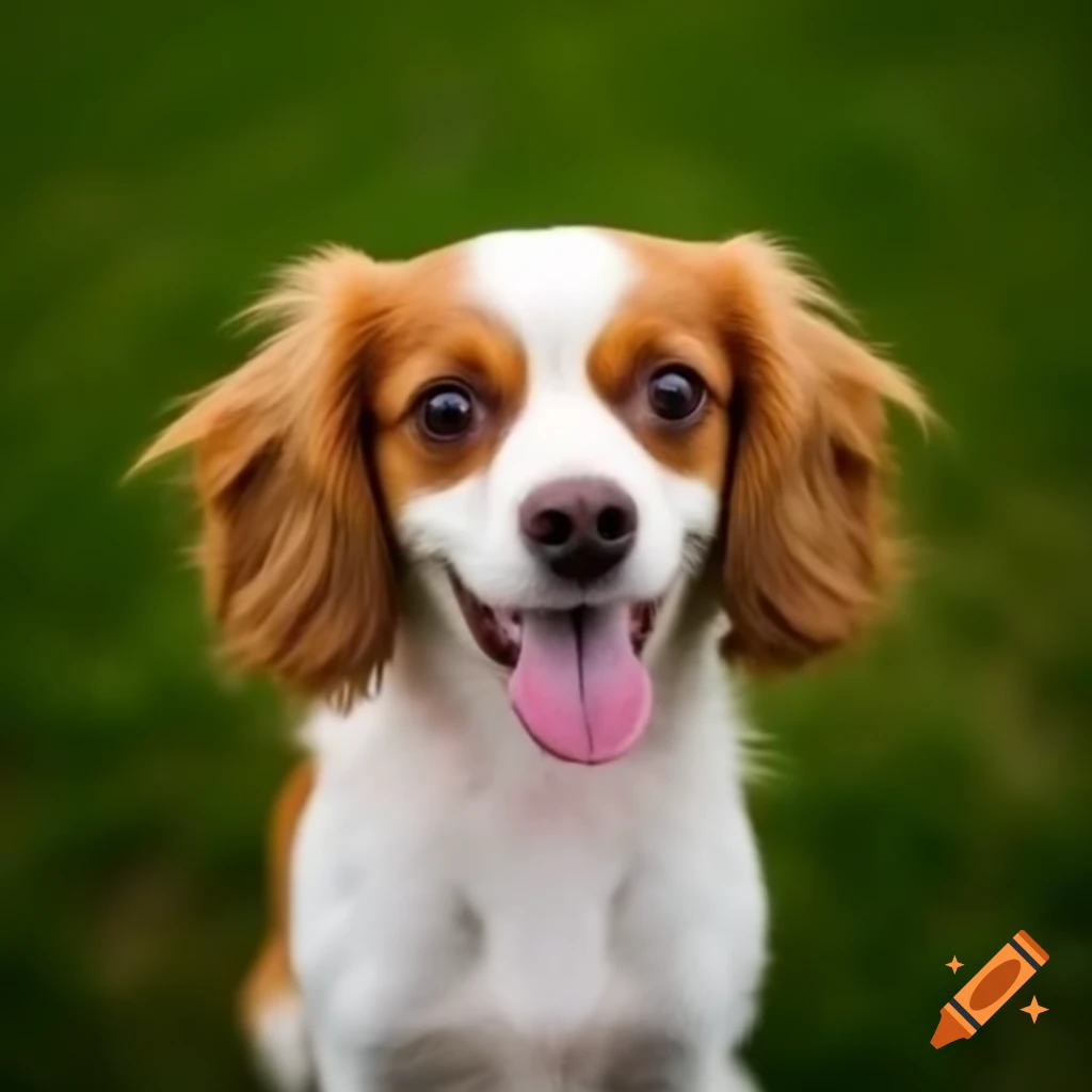 Adorable dog with playful expression
