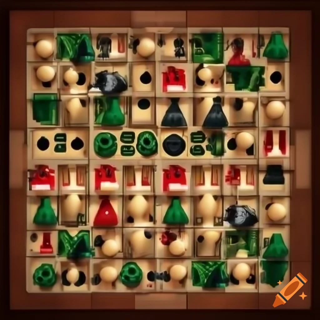 Interior map of Bandit Sawmill for card game 'Another World' with colored grid