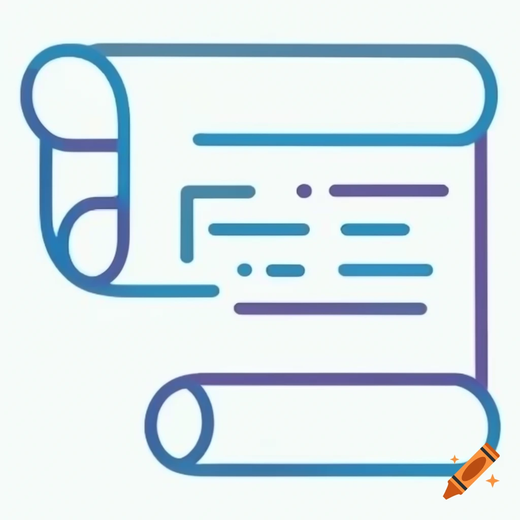 Stylized abstract scroll design