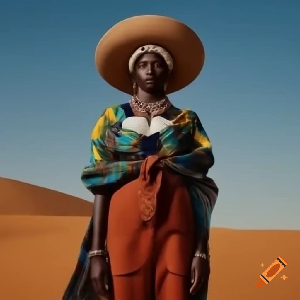 Individual wearing outfit inspired by various cultures