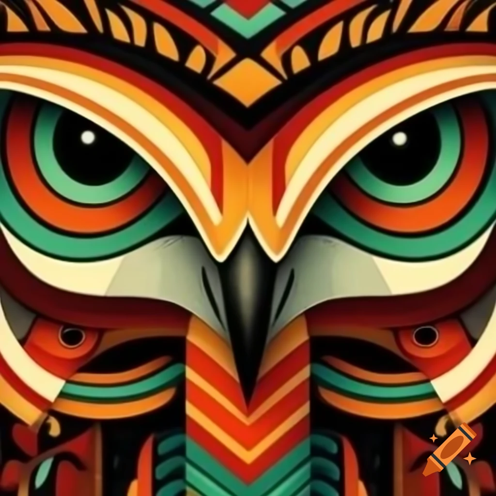 Totem animal art featuring symbolic wildlife designs