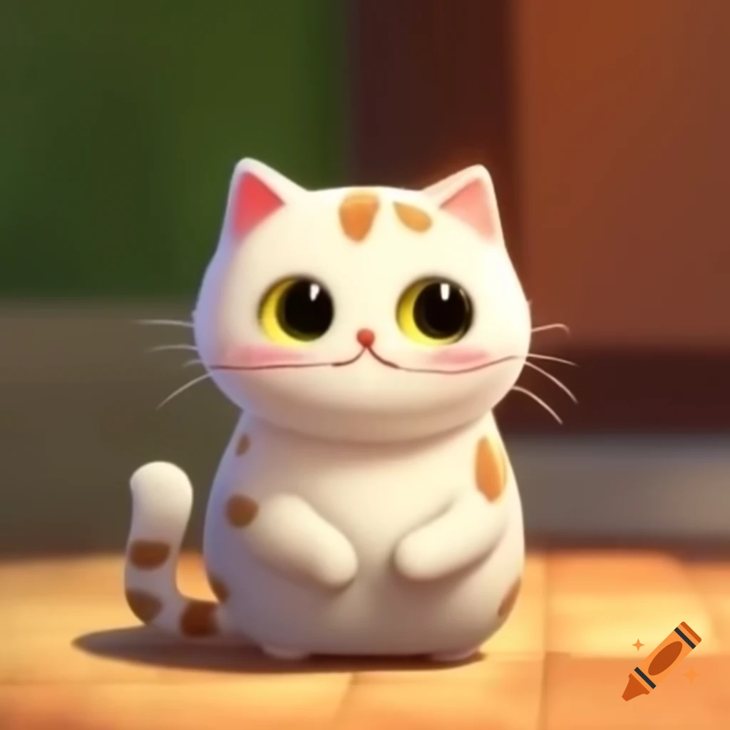 Cute cat in a playful pose