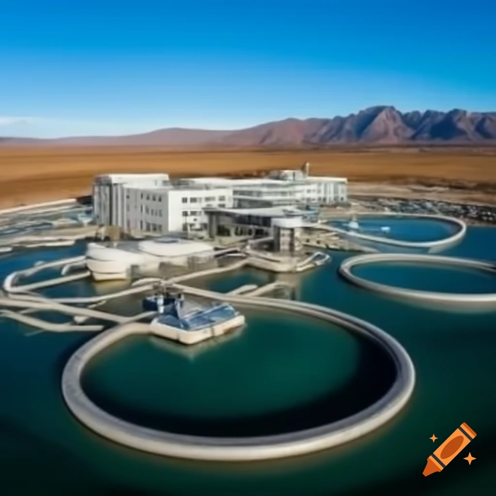 Integrated gas treatment and spa complex installation near mountains and aqua complex