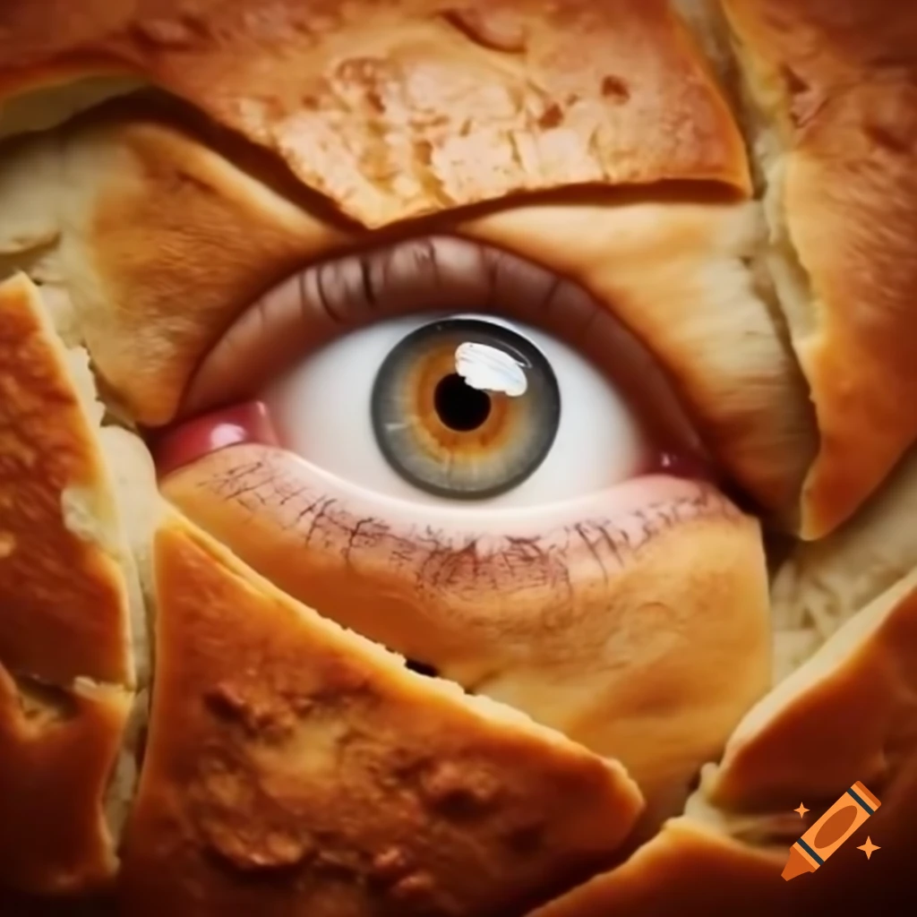 Eye of Ra design created on bread