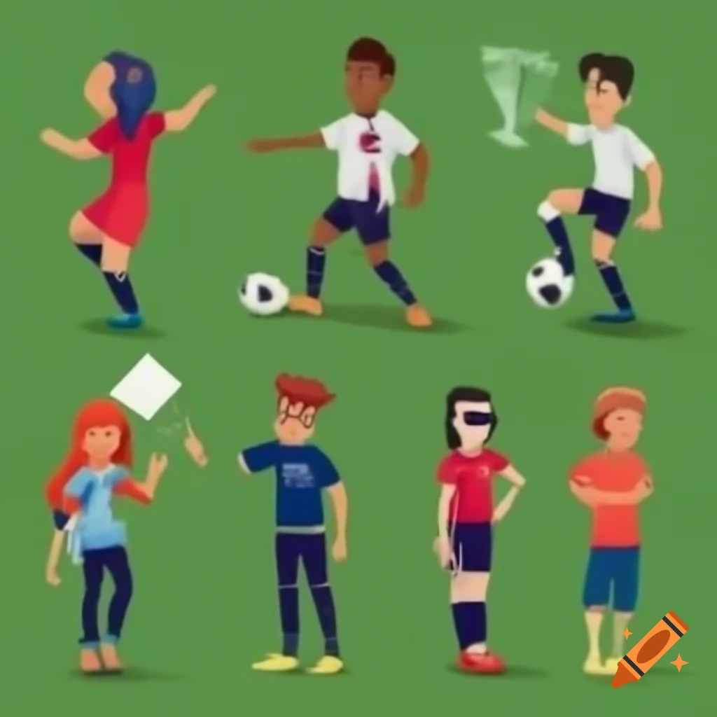 Casual soccer fans, college students, and soccer coaches in a combined image