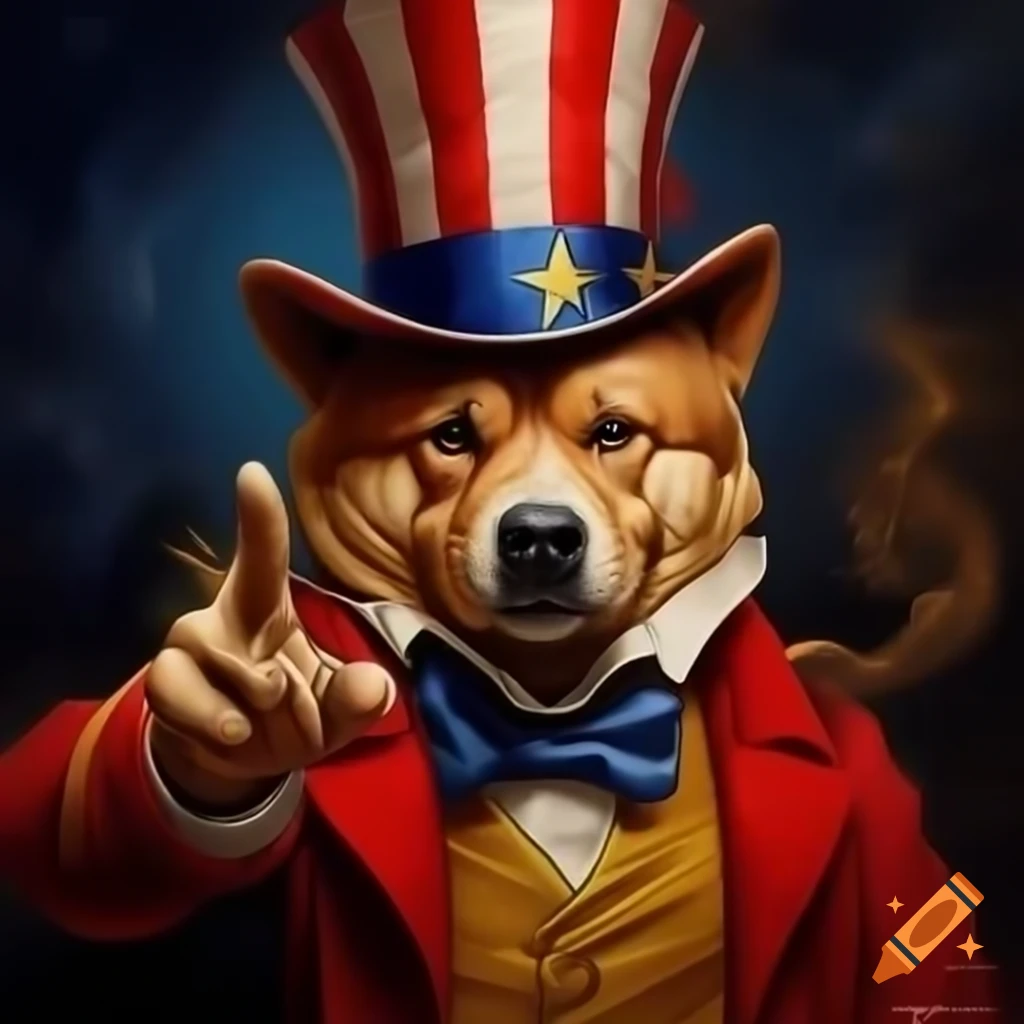 Uncle Sam character with Kendu Inu crypto logo pointing towards camera