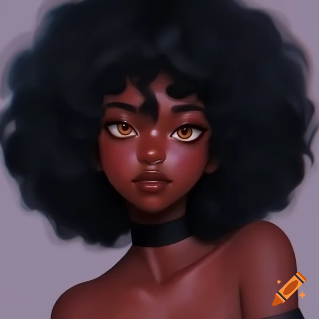 Futuristic cyborg character with african american features on craiyon
