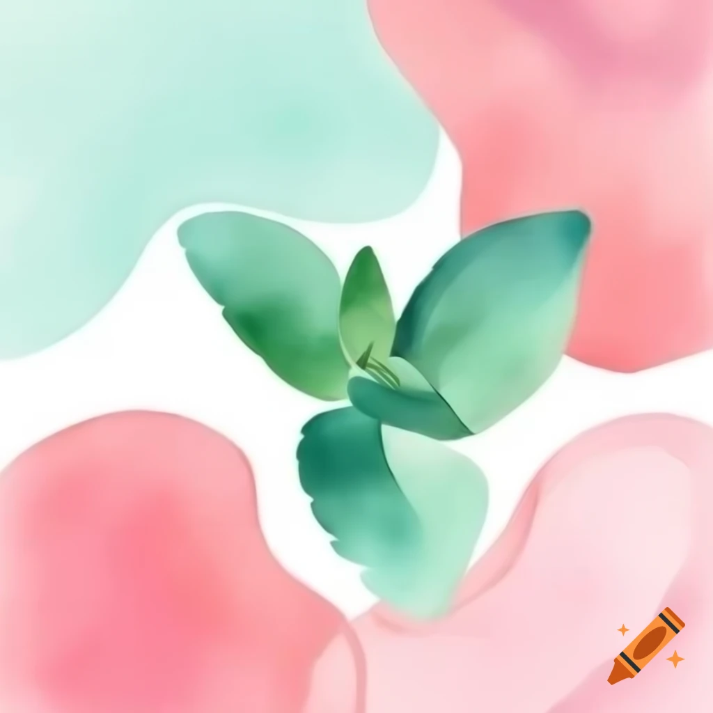 Mint and pink abstract background art