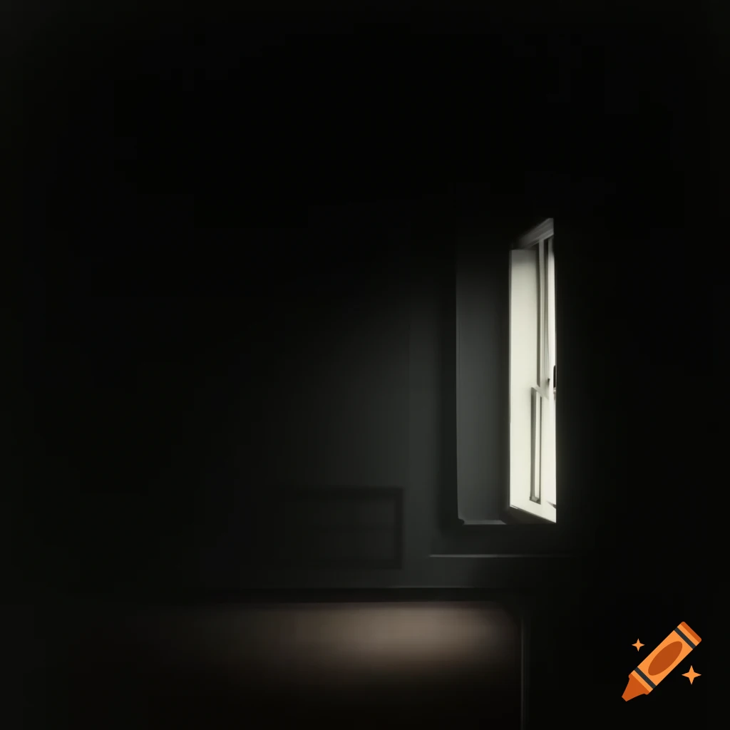Dark room with minimal lighting