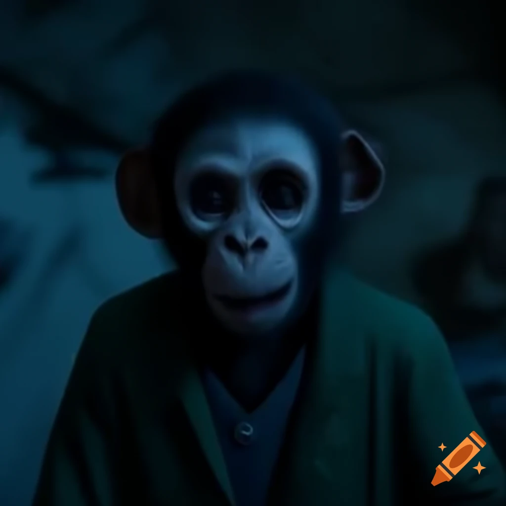 Humorous scene inspired by Monty Python featuring monkeys on Craiyon