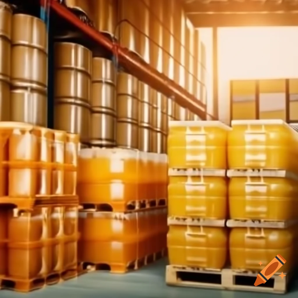 Warehouse filled with honeypack containers