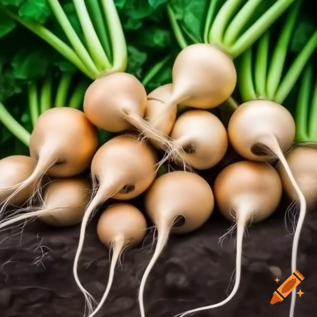Fresh organic turnips