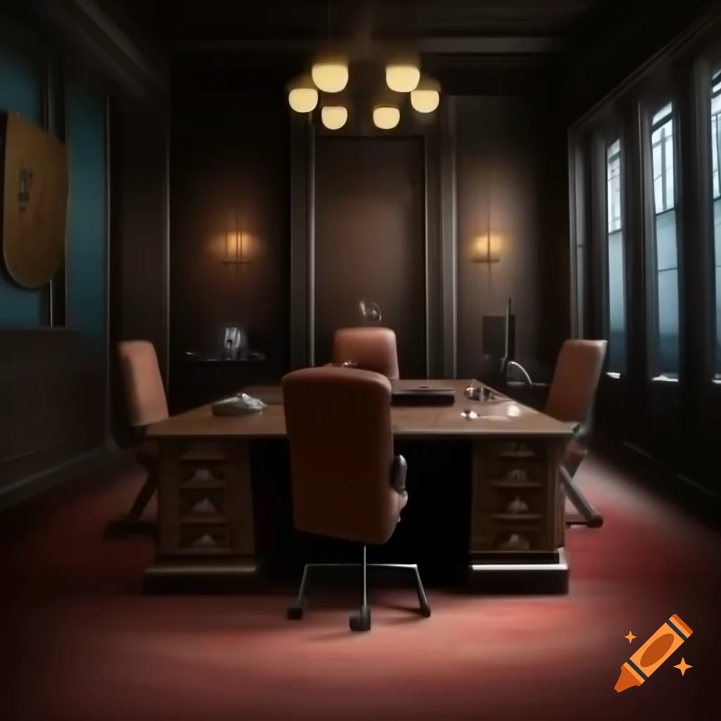 Regal Bank Back Office With Dark Hallways And Tan Carpeting At Night On regal-bank-back-office-with-dark-hallways-and-tan-carpeting-at-night-on