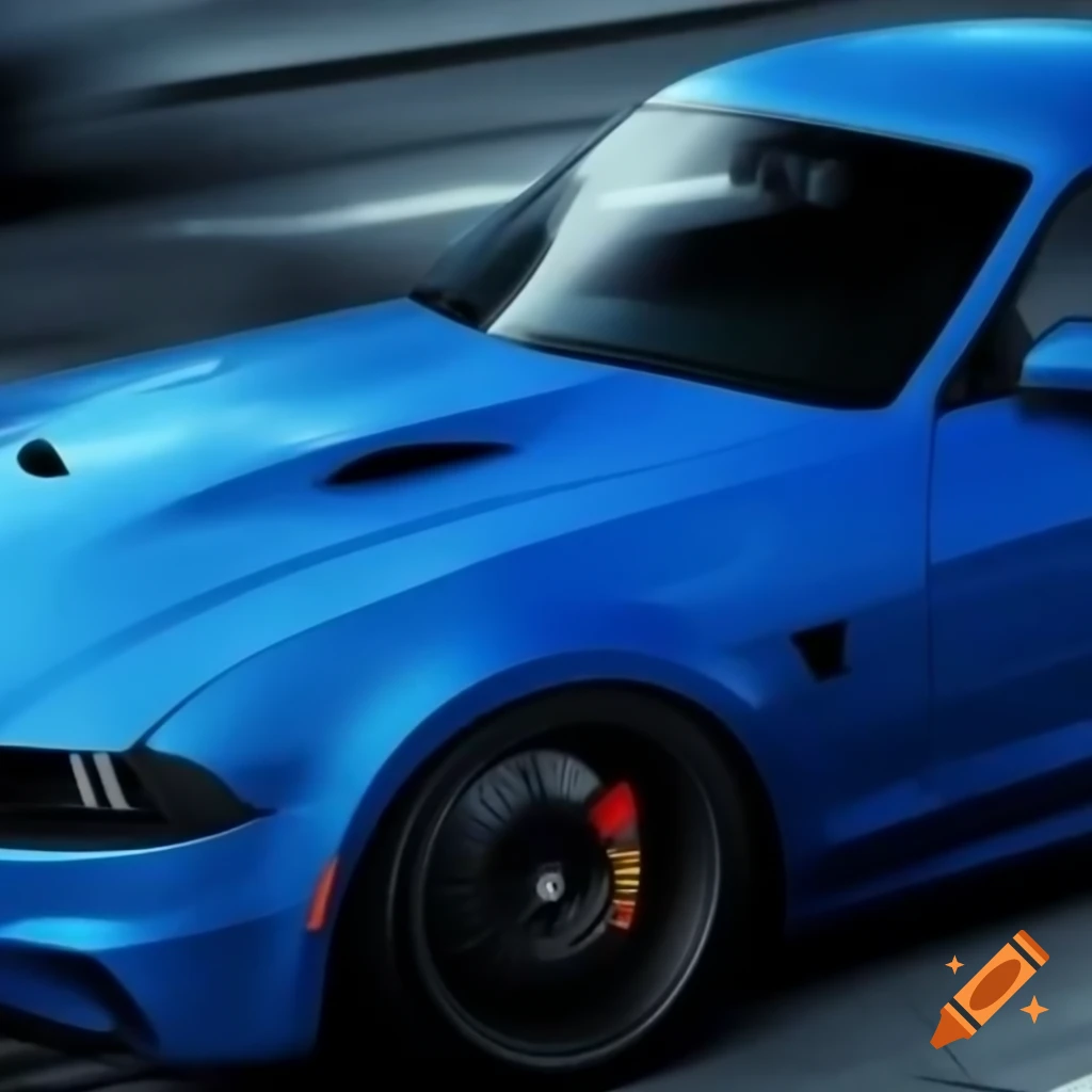 Blue painted car