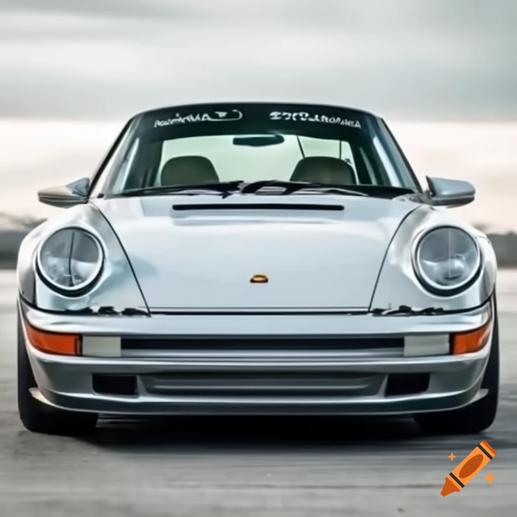 1988 Porsche 911 outline blueprint front view