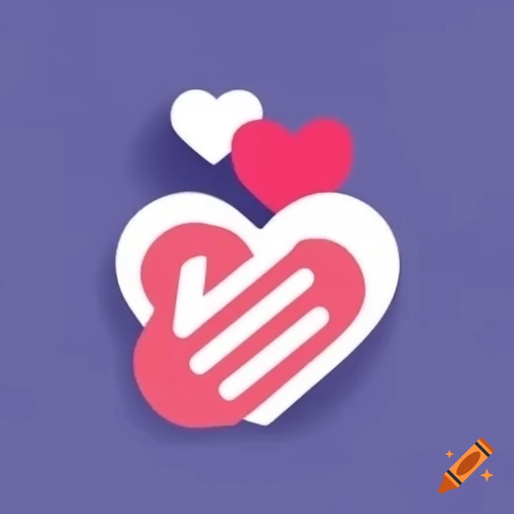 Logo for charity organization featuring a hugging heart design