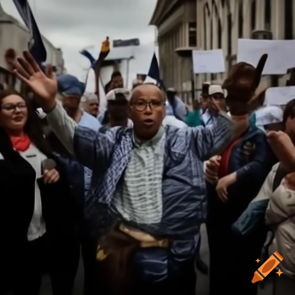 Protest for labor law amendment by diverse professions including factory workers and doctors