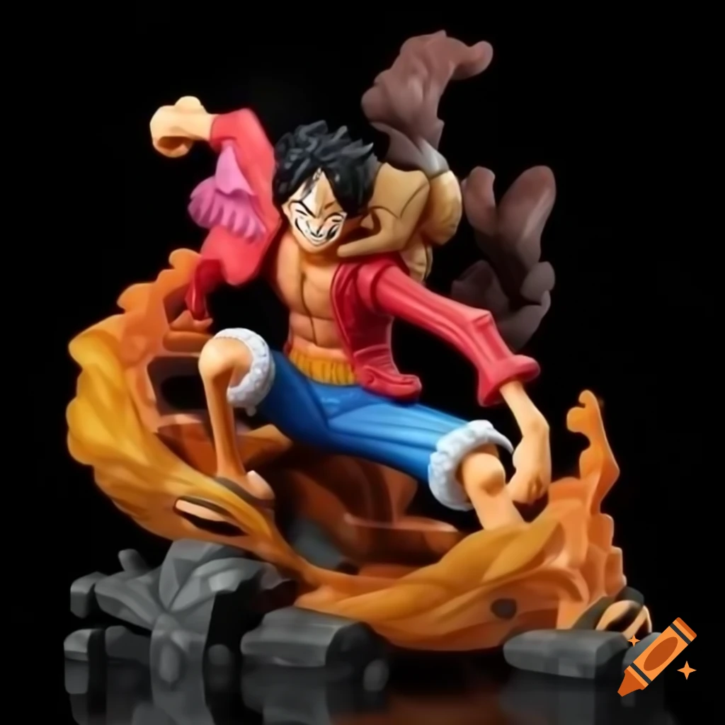 Realistic anime action figures of Monkey D. Luffy
