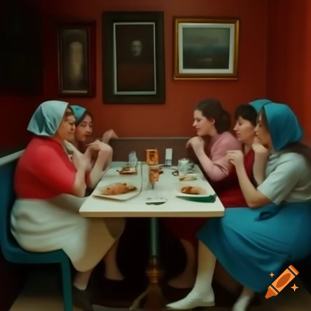 Women enjoying fries in a casual setting