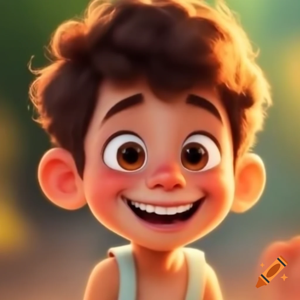 Happy boy smiling with joy