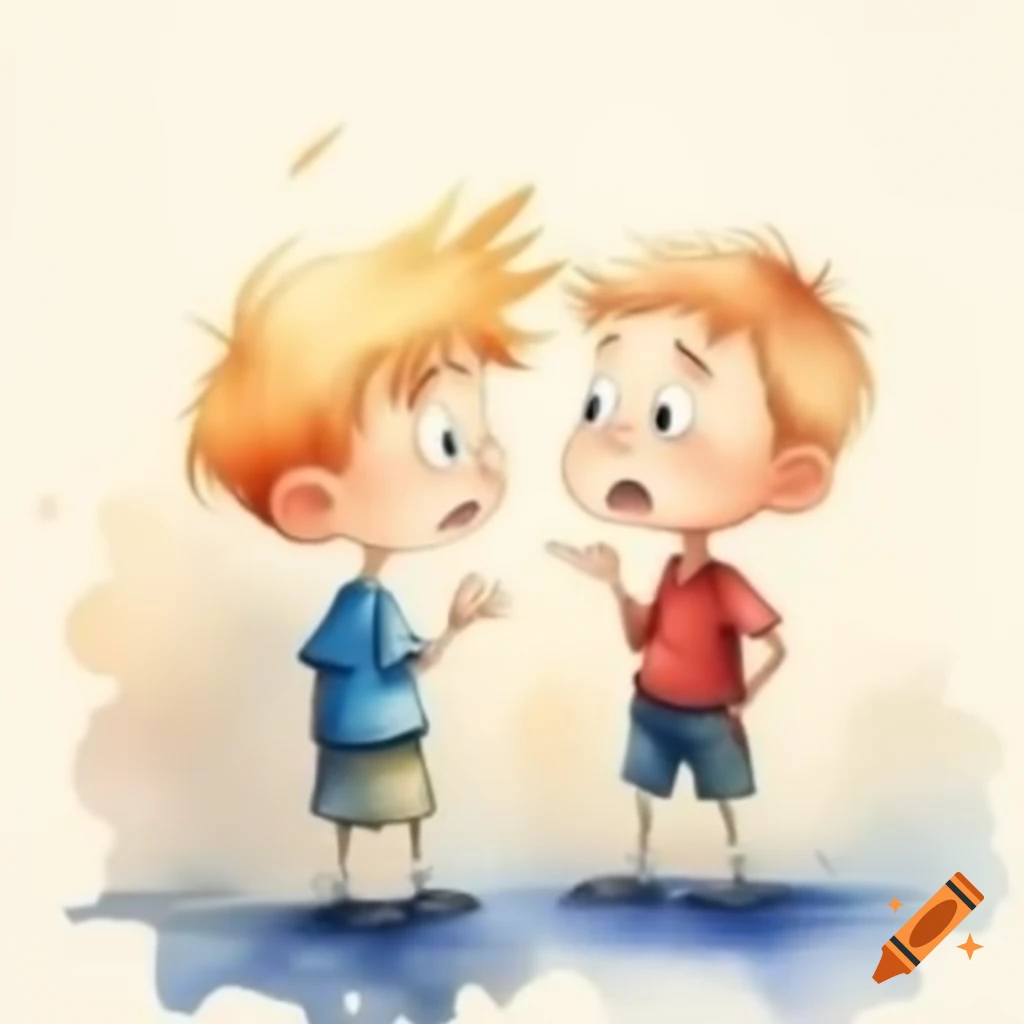 Two boys having an argument