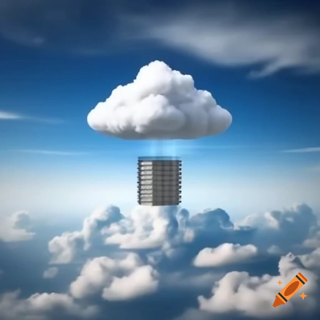 Cloud database concept with Webresto text