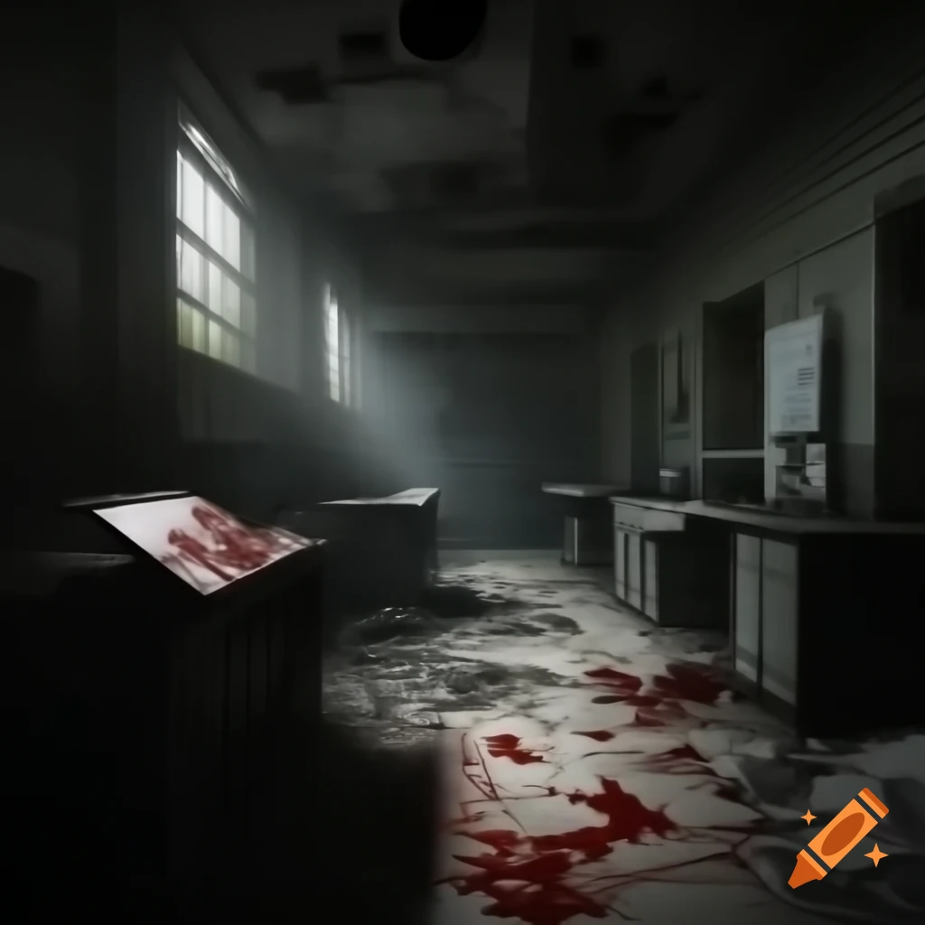 Abandoned laboratory with broken scientific equipment and peeling walls ...