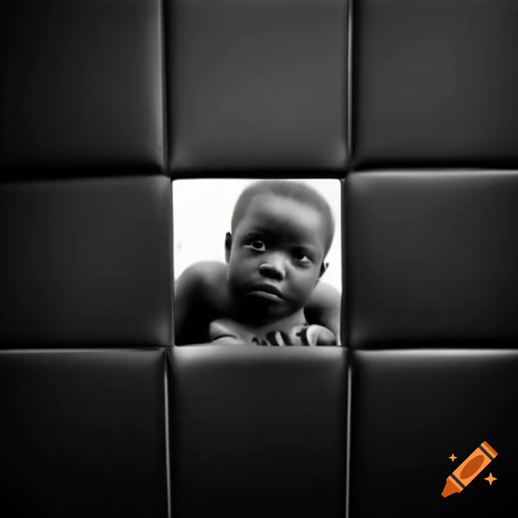 Child solving a puzzle with a square box and hole of the same size