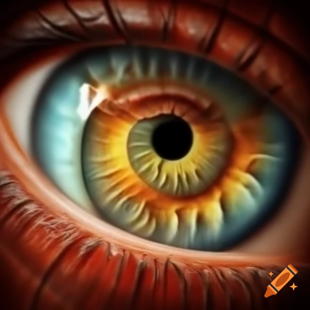 Fibonacci spiral incorporated within an eye design