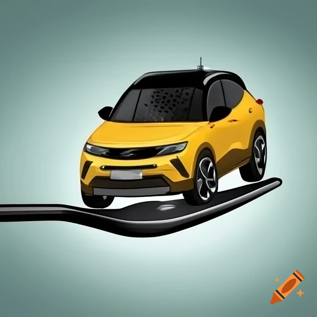 Opel Mokka X balanced on a spoon
