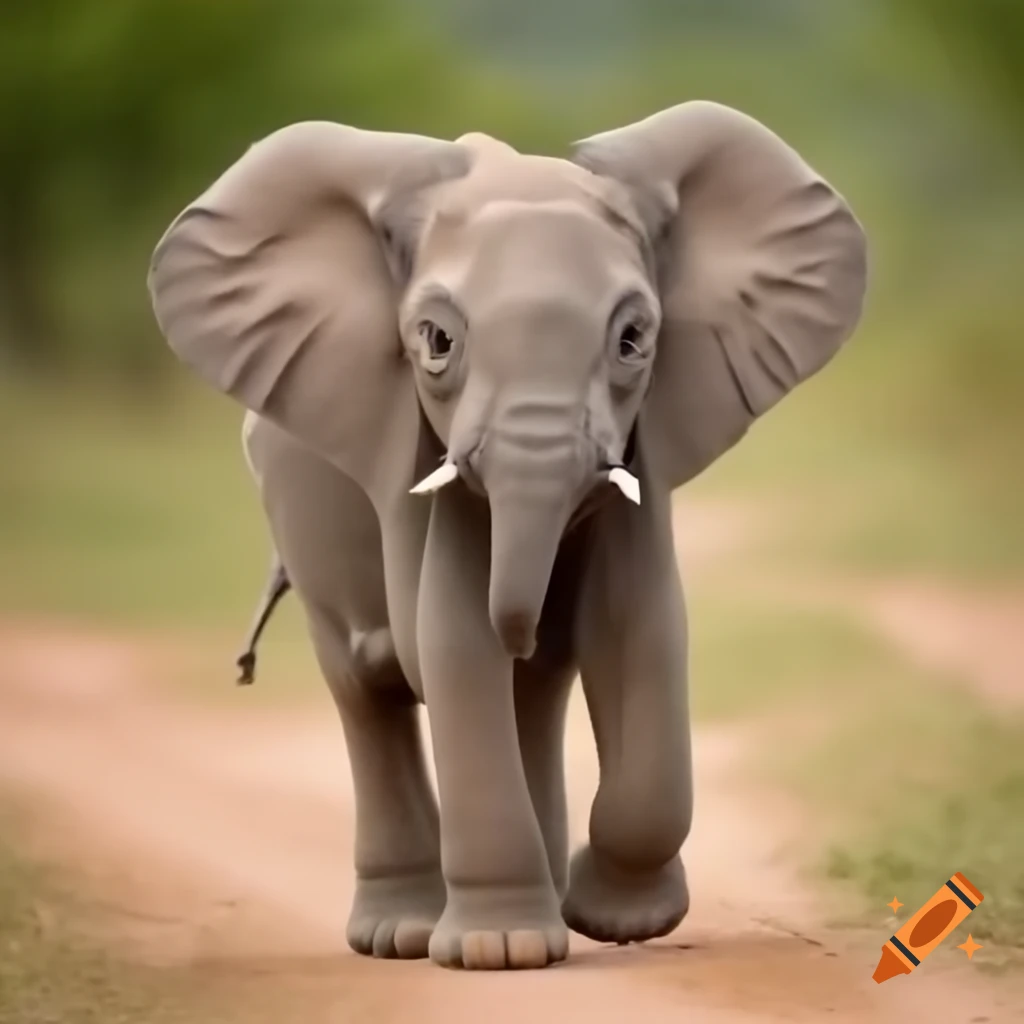 Adorable baby elephant