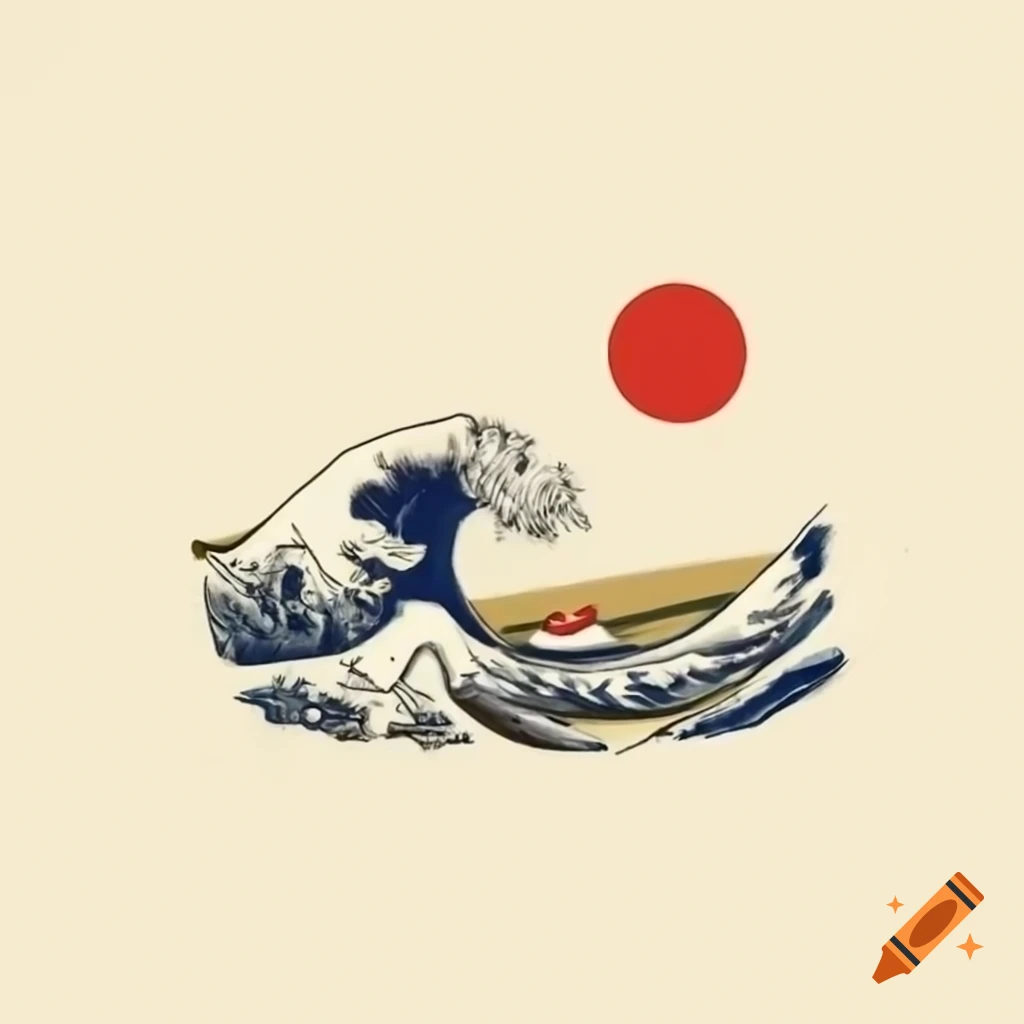 Hand-drawn ukiyo-e style artwork