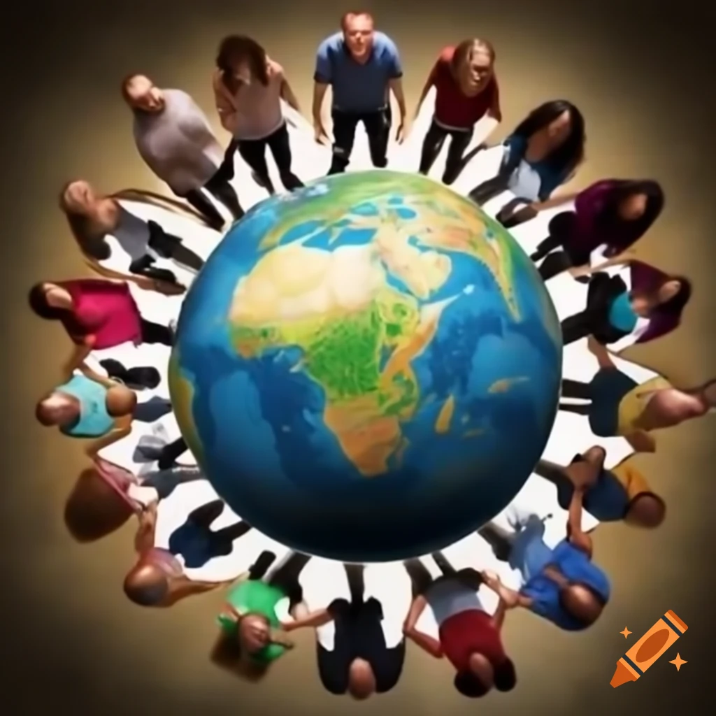 Globe highlighting teachers from various countries