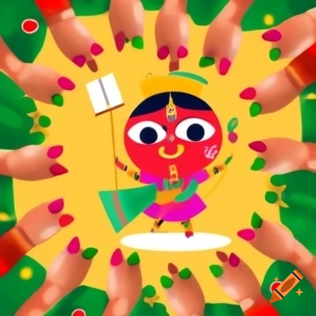 Greeting card design wishing Happy Dussehra from Five Fingers Innovative Solutions