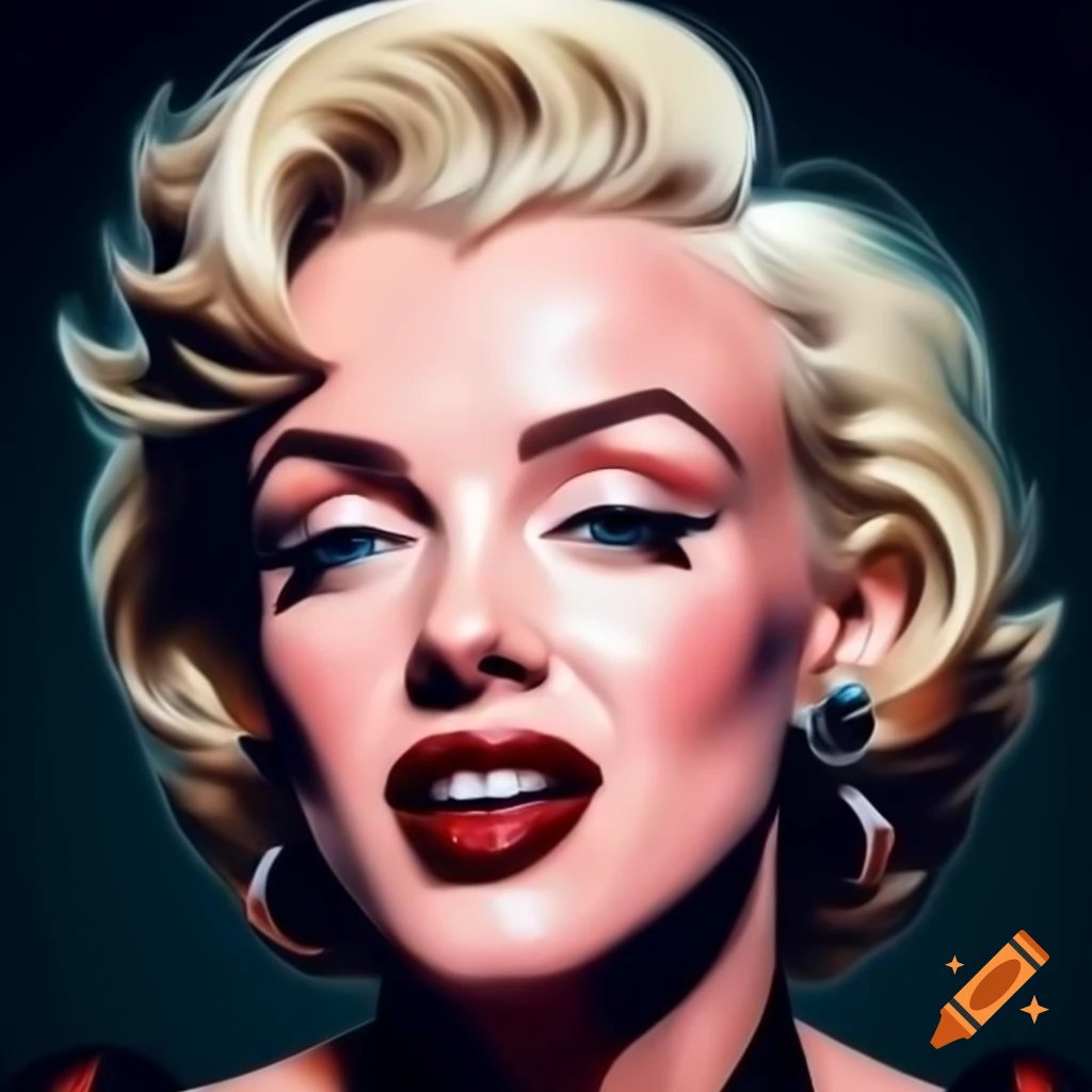 Unique and elegant digital portrait with bold graphic outlines