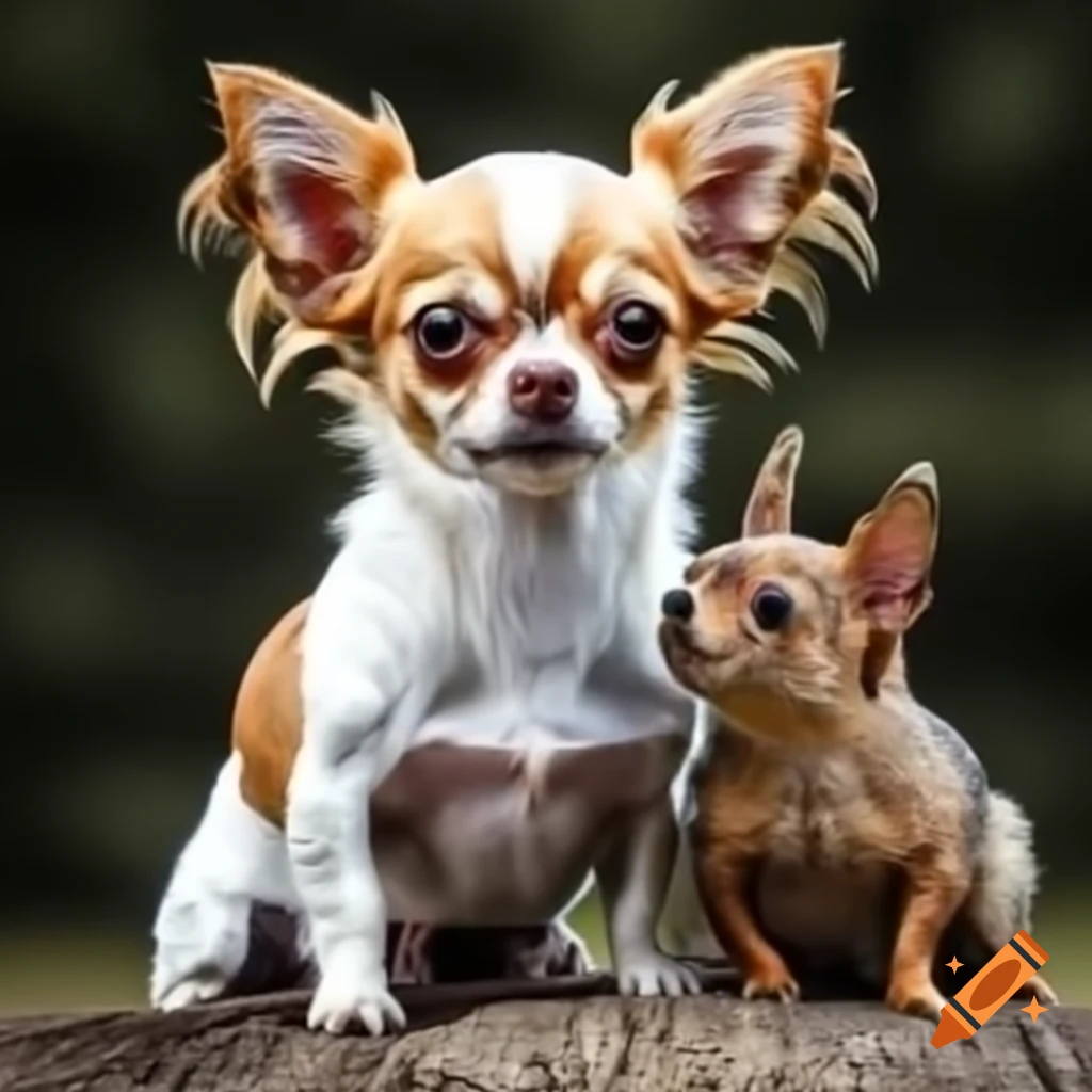 Chihuahua breed with characteristics of fox, cat, and squirrel