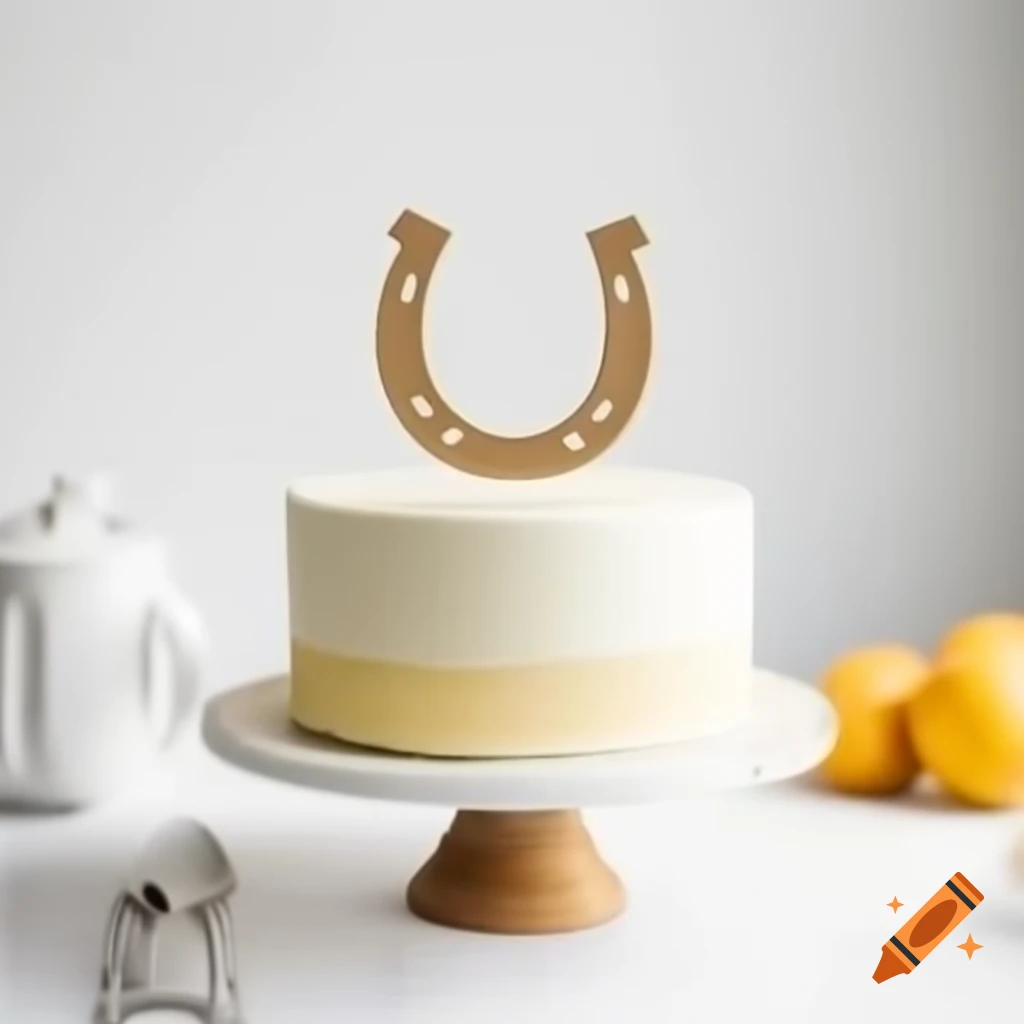 Horseshoe-shaped birthday cake with the number 97