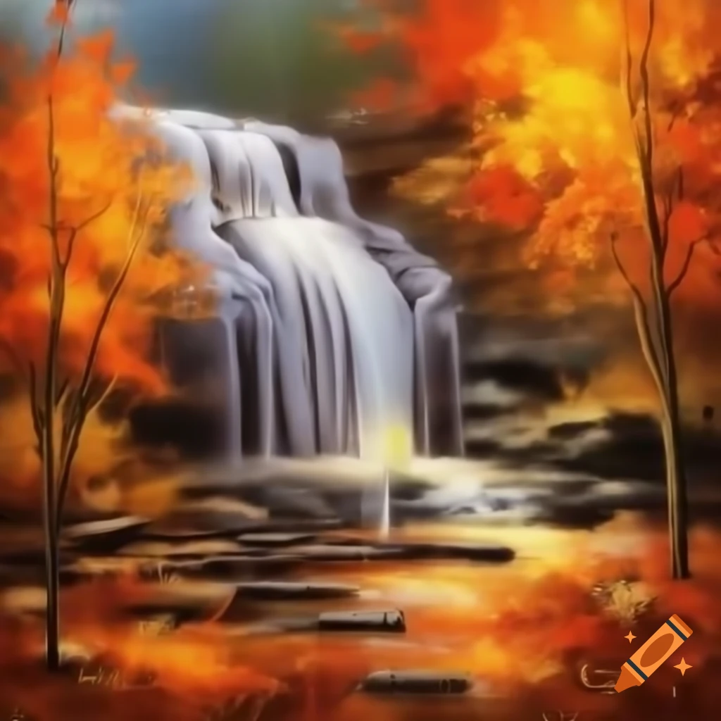 Autumn landscape with colorful leaves