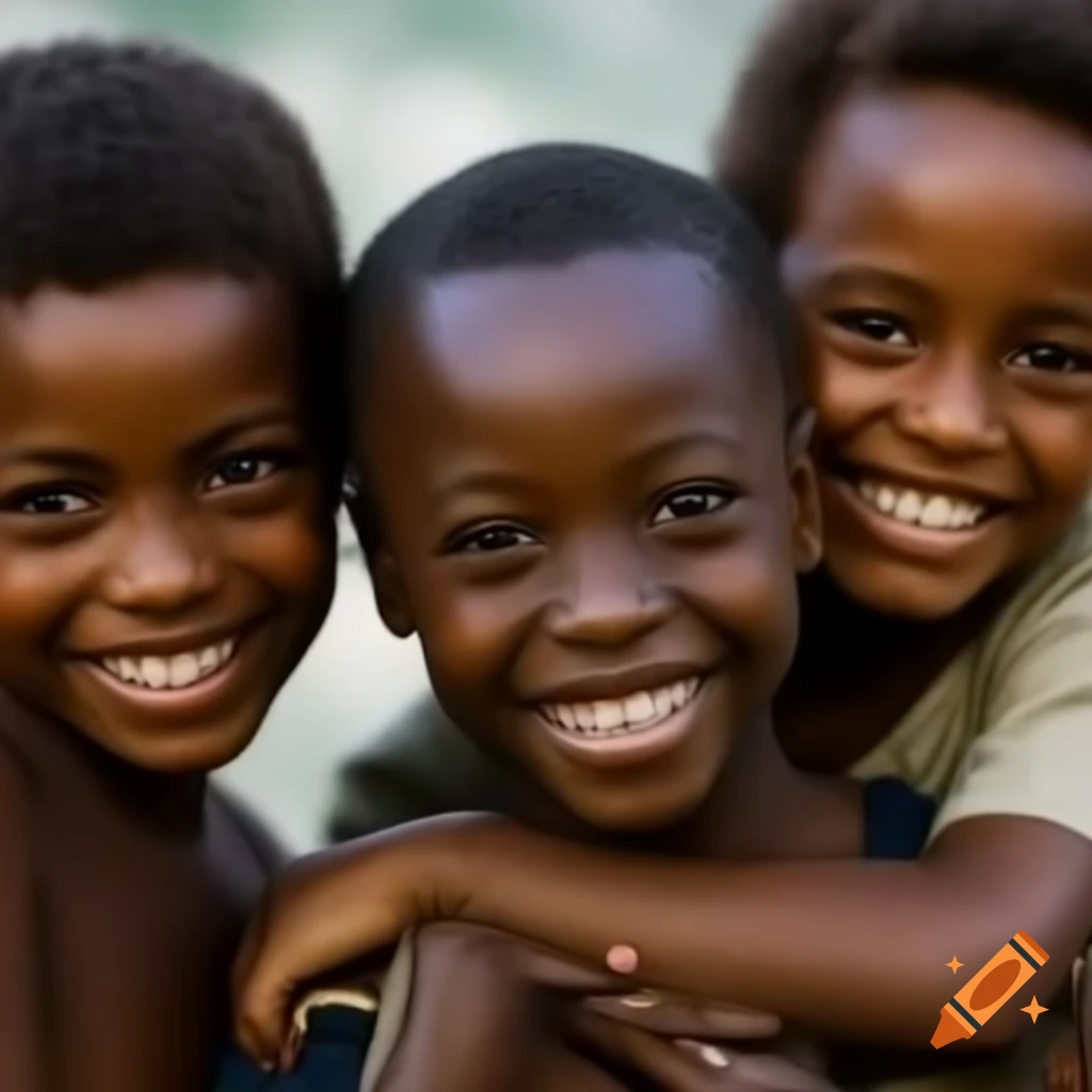 A boy surrounded by friends outdoors