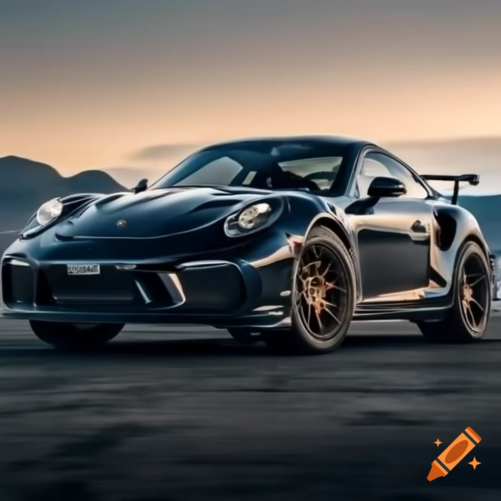 Porsche 911 modified with large offroad tires