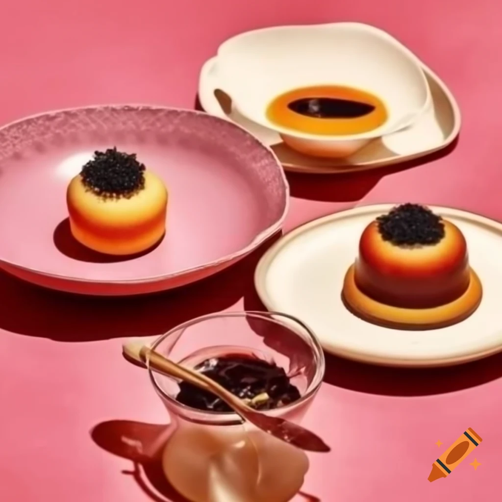 Gourmet desserts featuring caviar