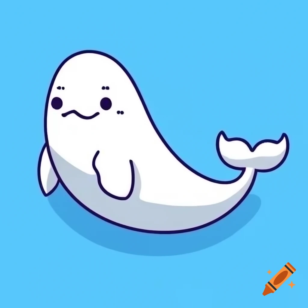 Beluga whale swimming gracefully in the ocean