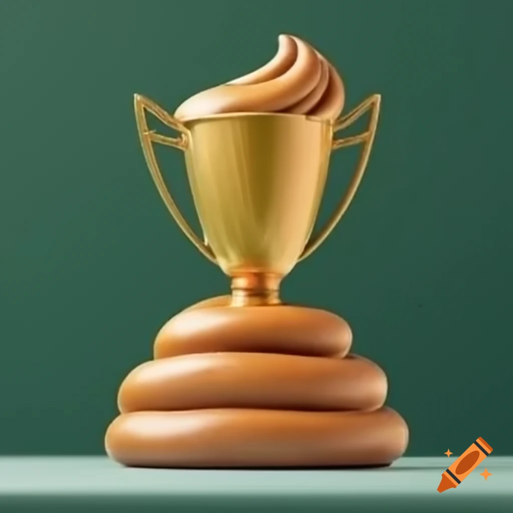 Trophy named The Turdies shaped like feces